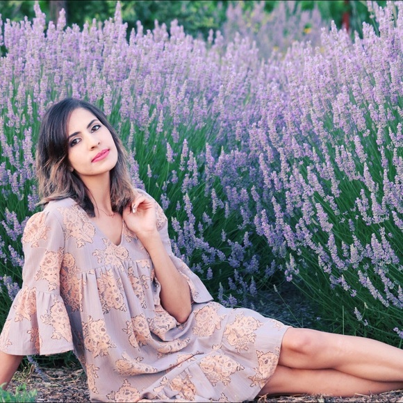 LAST1⭐️Love Letters Babydoll Lace Dress In Taupe⭐️ - Picture 4 of 7